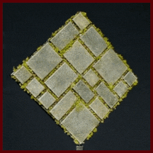 A really smooth gif (if I do say so myself) of a modular realms dungeon tile spinning around showing off how it is double sided with a wooden texture and an outdoors flagstone effect