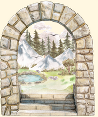 What is a Dungeon Master? DnD explained image of an archway leading into a homebrew DnD world