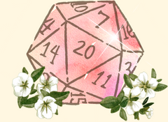 Happy image of a shiny D20