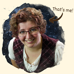 A picture of me, Annabelle founder of Modular Realms. Fun fact, I don't really like pictures of my face but apparently everyone else does so I put it on the website anyway