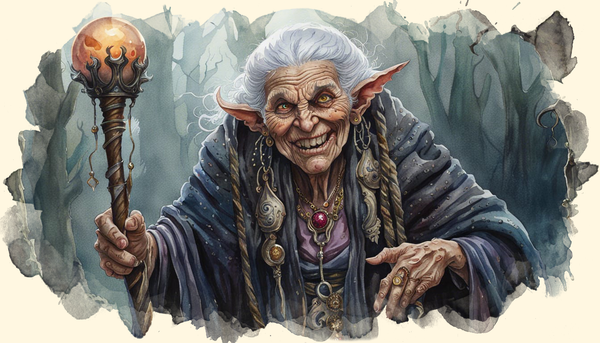 Baba Yaga, a famous hag in both Scandinavian folklore and as a D&D monster capable of casting level 9 spells