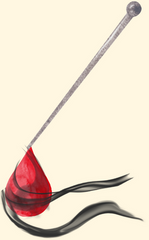 a droplet of blood, the material components of the D&D spell Bane