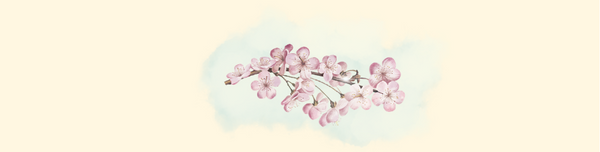 watercolor blossom divider