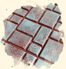 A close up of a dungeon tile showing the rough texture and patchy grey coat with brown slightly showing through