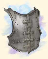 A functional, worn breastplate with some embellishment as an example of DnD medium armor. It is not boob plate because Ethel doesn't stand for that nonsense. How does DnD 5e armor class work