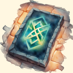 a glowing magic rune inscribed on a stone - the killswitch for this magic trap, dnd trap ideas, dnd traps