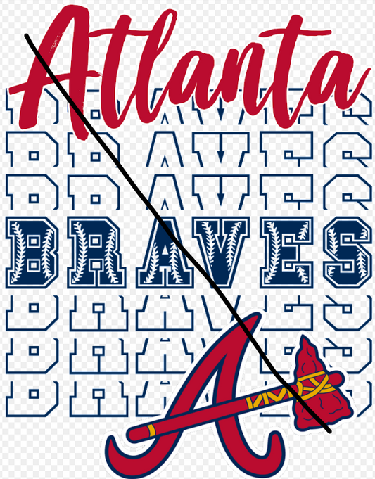 ATLANTA BRAVES DISTRESSED A PRINT – Keeping Up With the Jones' Supplies