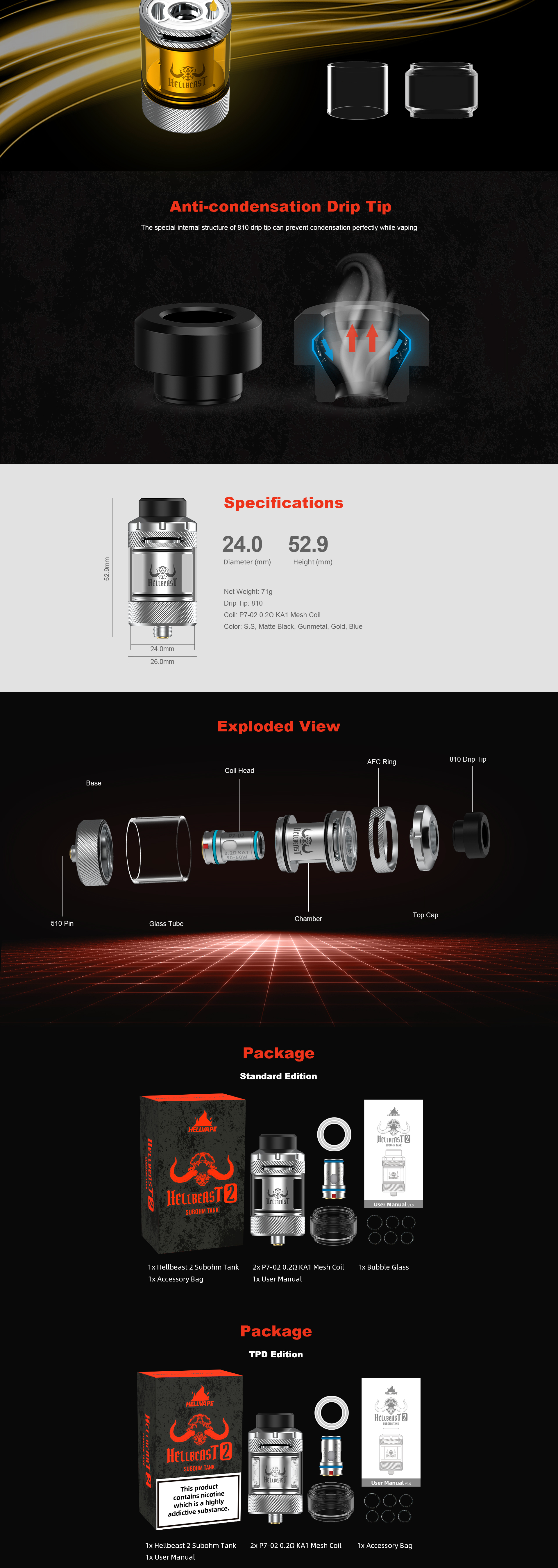 Hellvape Hellbeast 2 Sub Ohm Tank - ECIGONE