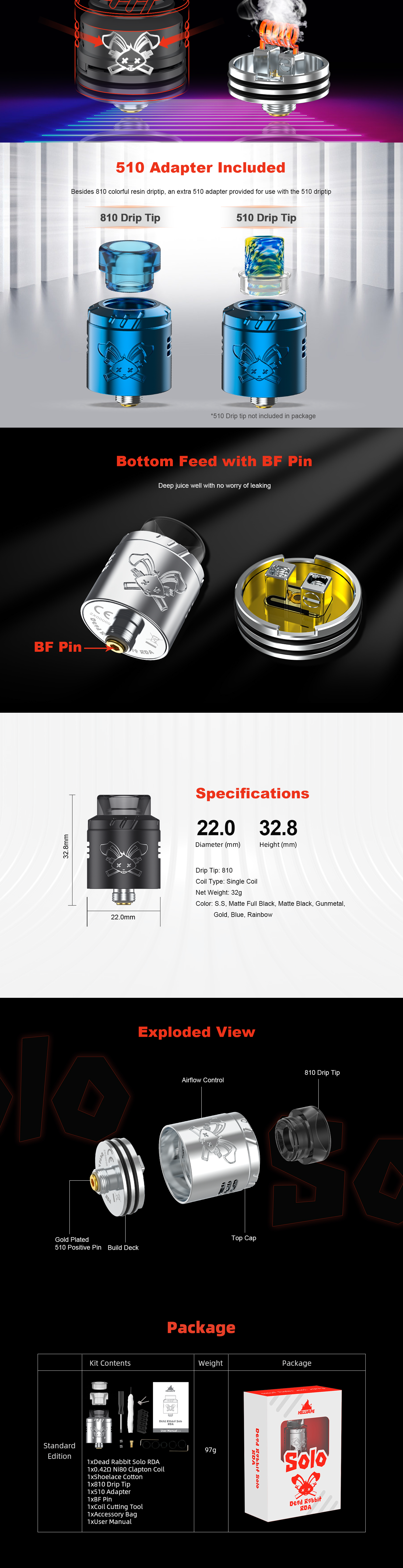 Hellvape Dead Rabbit Solo RDA - ECIGONE