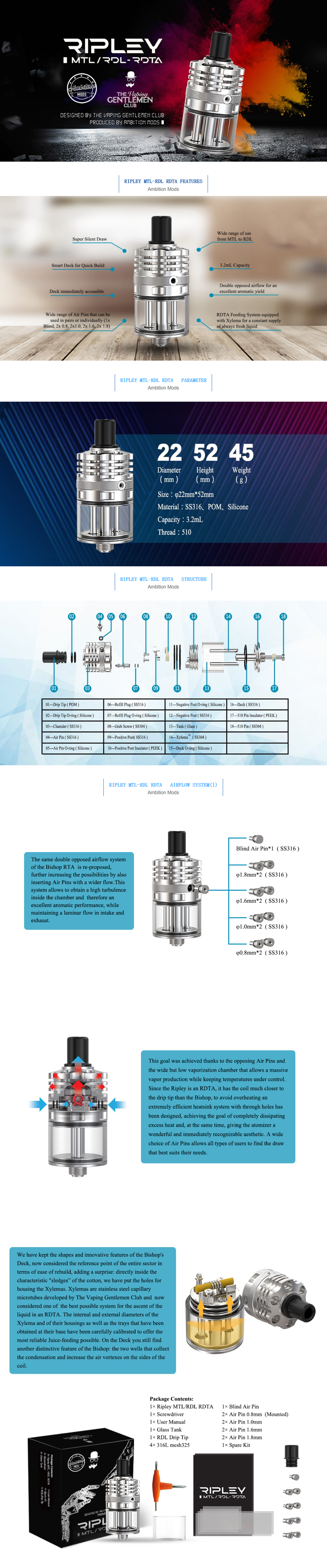 Ambition Mods Ripley RDTA - ECIGONE