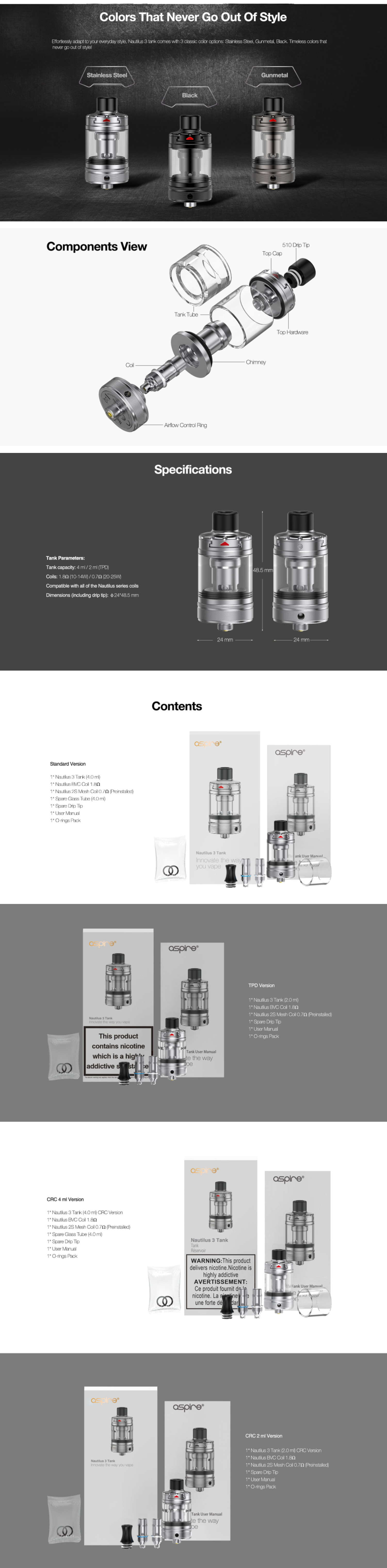 Aspire Nautilus 3 Tank - ECIGONE