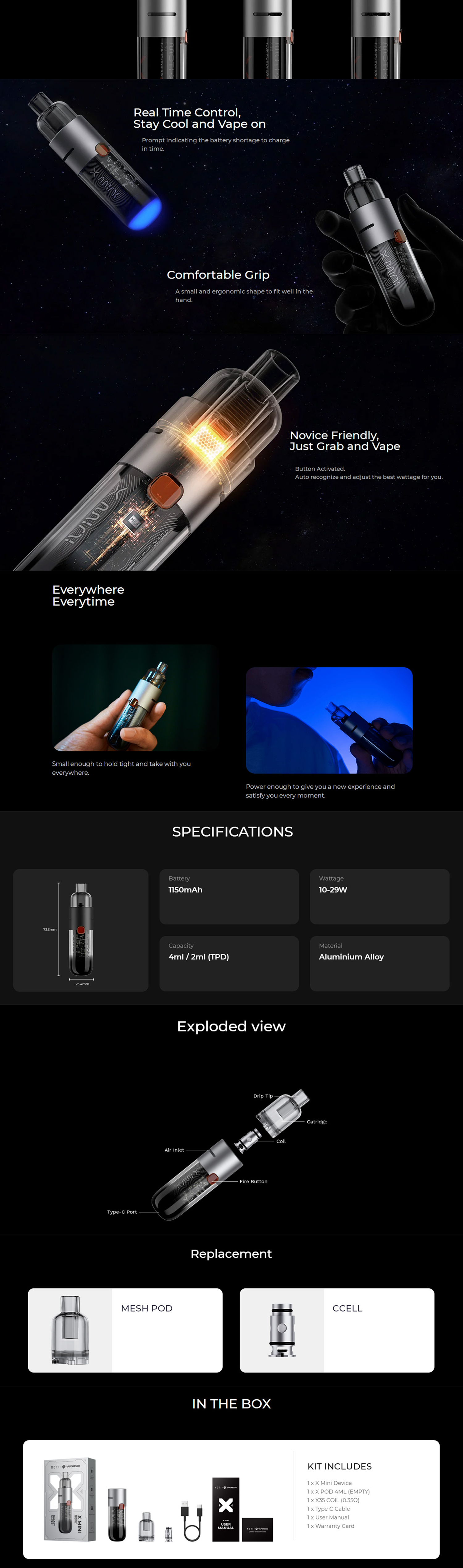 Vaporesso Moti X Mini Pod Kit - ECIGONE