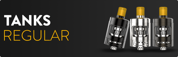Regular Tanks - Vape tank is an important part of the vape device, which includes a reservoir to hold vape juice, and the coil to fire and create the vapour. Coils are held within the tank, which are wicked with e-liquid from the tank.