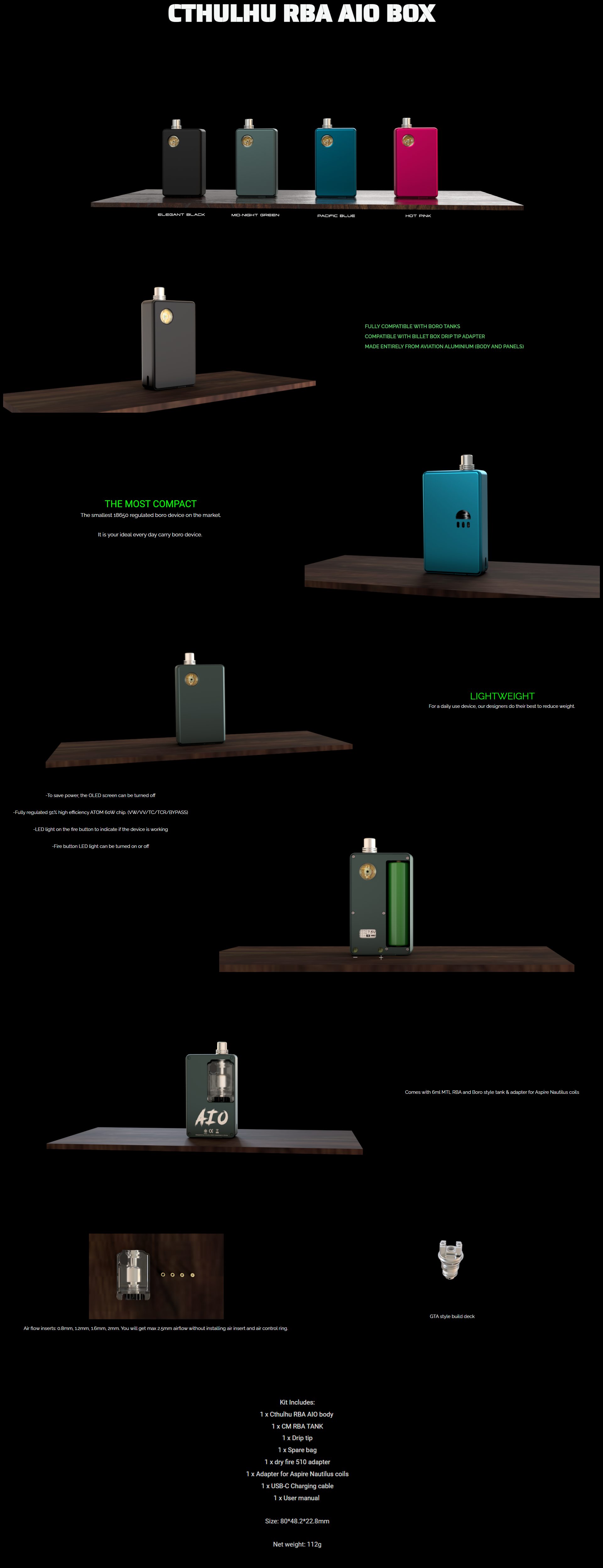 Cthulhu AIO Box Mod Kit - ECIGONE