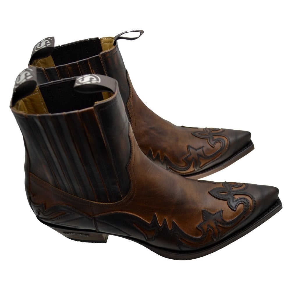 Sendra 4660 Brown Leather Ankle Cowboy Boots – Soho Boots
