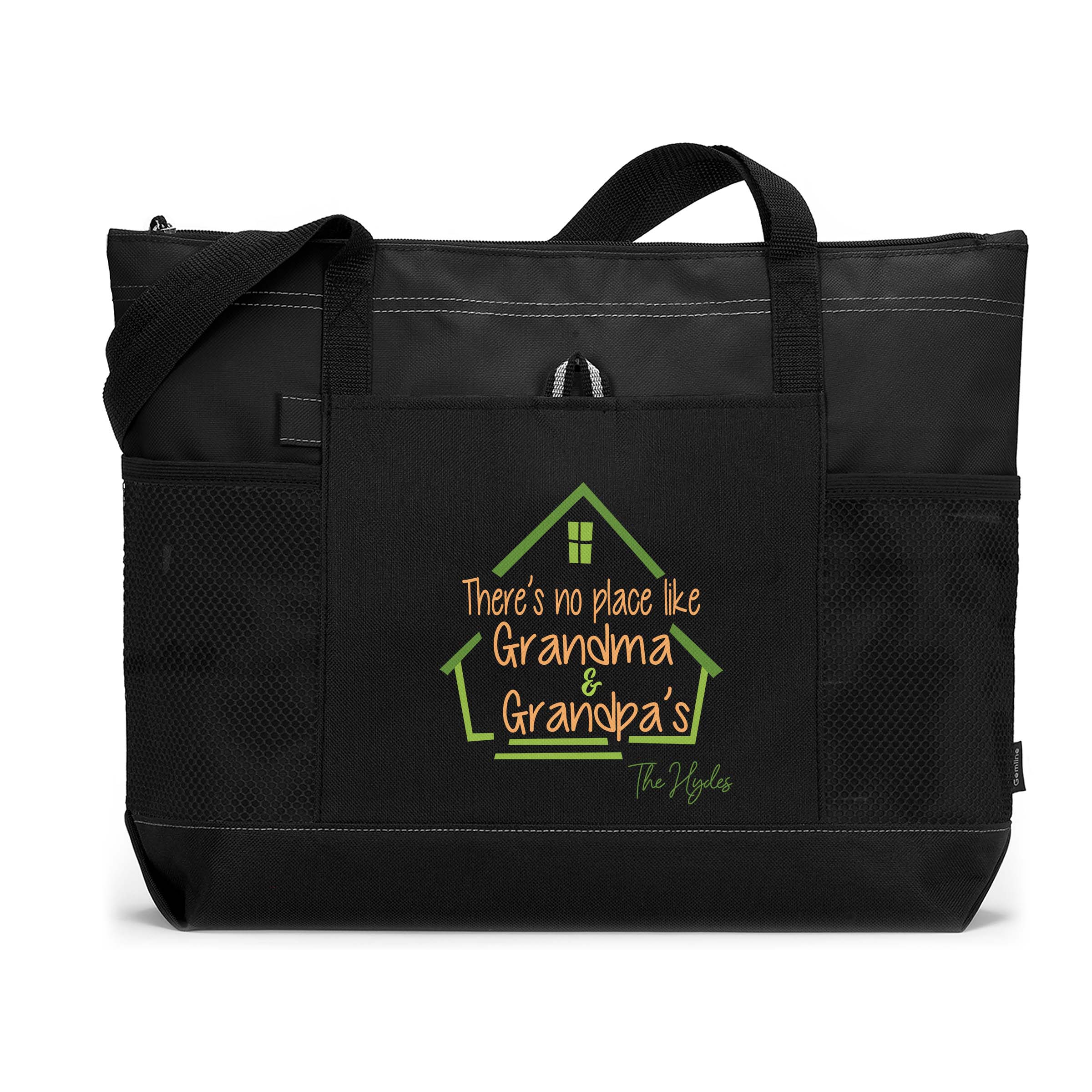 There's No Place Like The Grandparents - Personalized Zipper