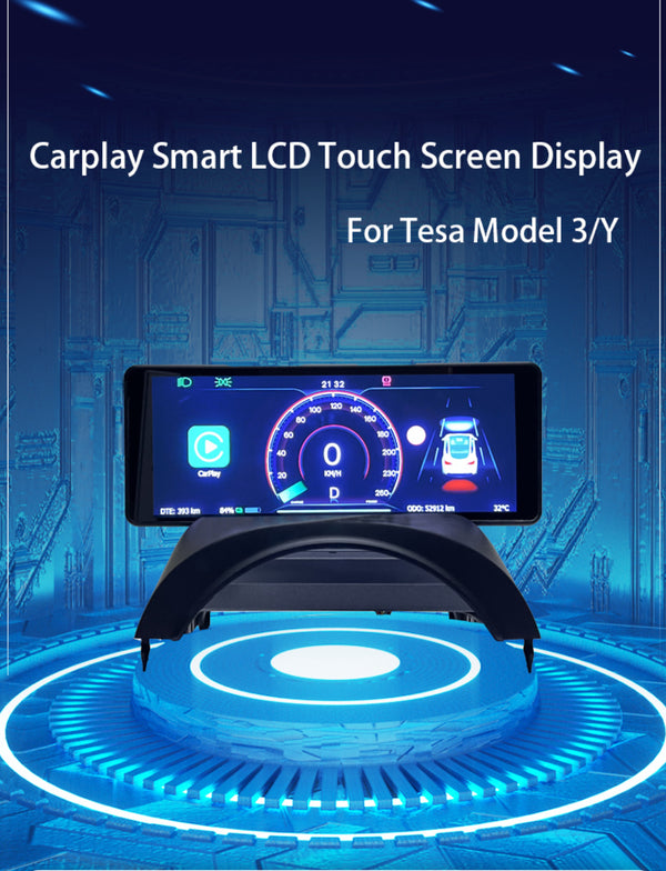 HANSSHOW Tesla Head Up Display for Model Y/3 Tesla Wireless Carplay and  Android Auto Wired HUD AMD /Intel Version Power Speed Display 9 Inch IPS  Touch Screen Bluetooth WiFi USB Carplay 