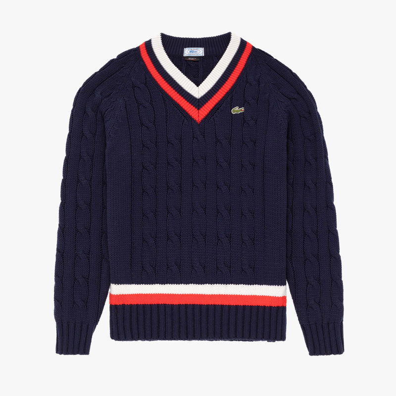 Vintage Lacoste V-Neck Knit Sweater