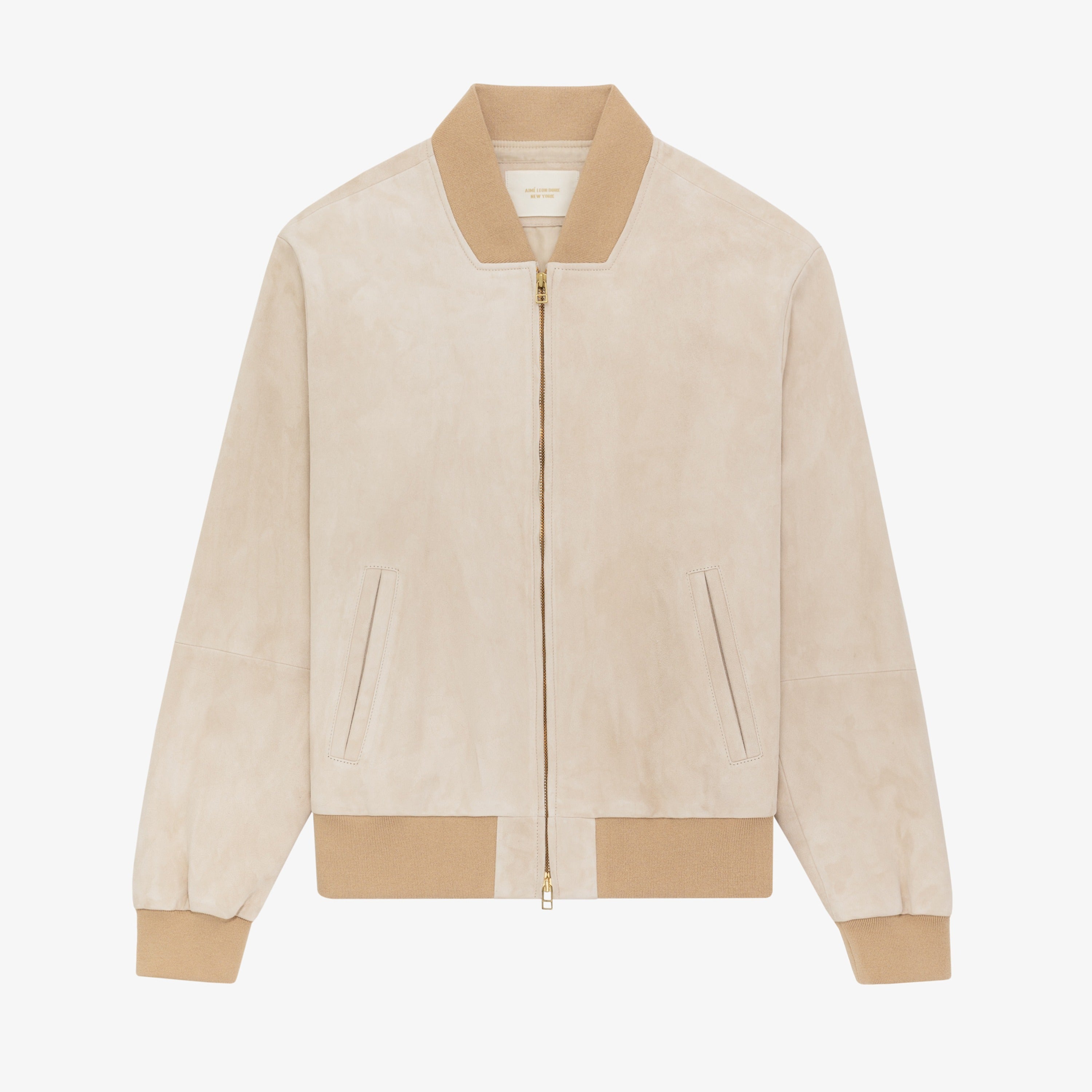 Aime Leon Dore Chainstitch Leather Bomber Jacket