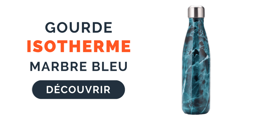 Gourde Isotherme Marbre Bleu