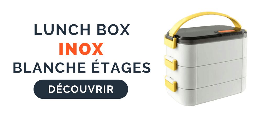 Lunch Box Inox Blanche Étages