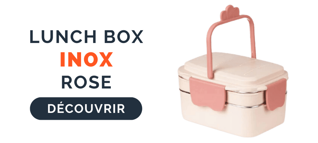 Lunch Box Inox Compartimentée Rose