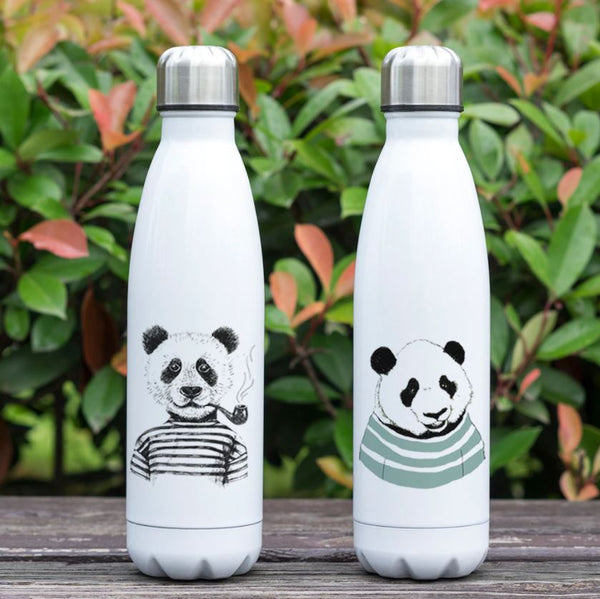 présentation bouteille isotherme motif panda pipe