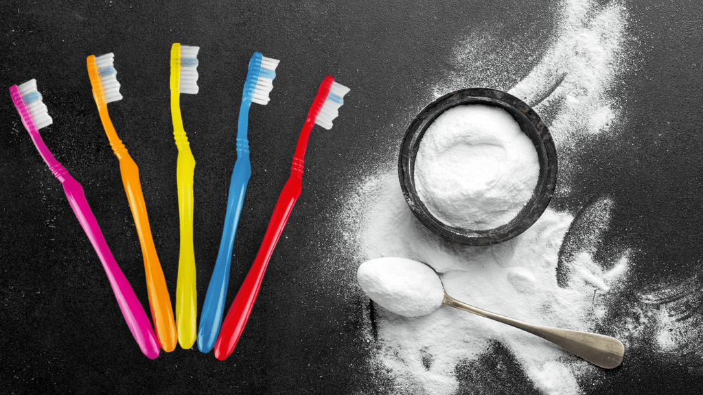 illustration article de blog bicarbonate de soude et brosse à dents