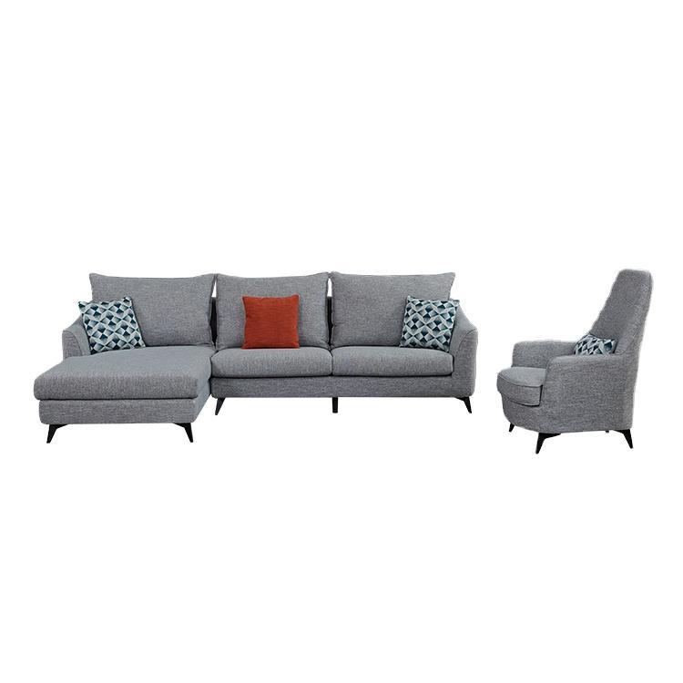 Florence 5 Seater Grey LHS Sectional Sofa