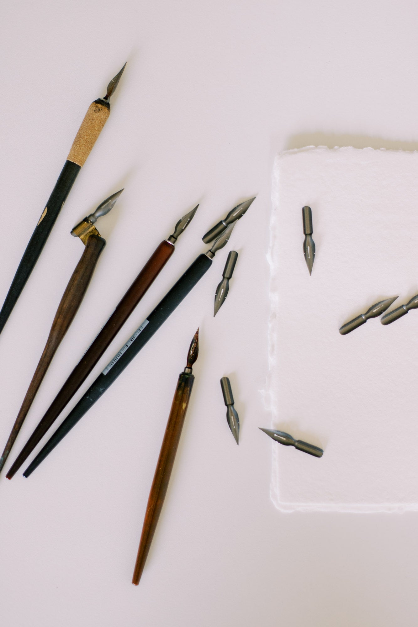 Handmade paper and calligraphy - a timeless duo. Discover the joy of working with these mediums by finding the perfect balance of ink and nib.