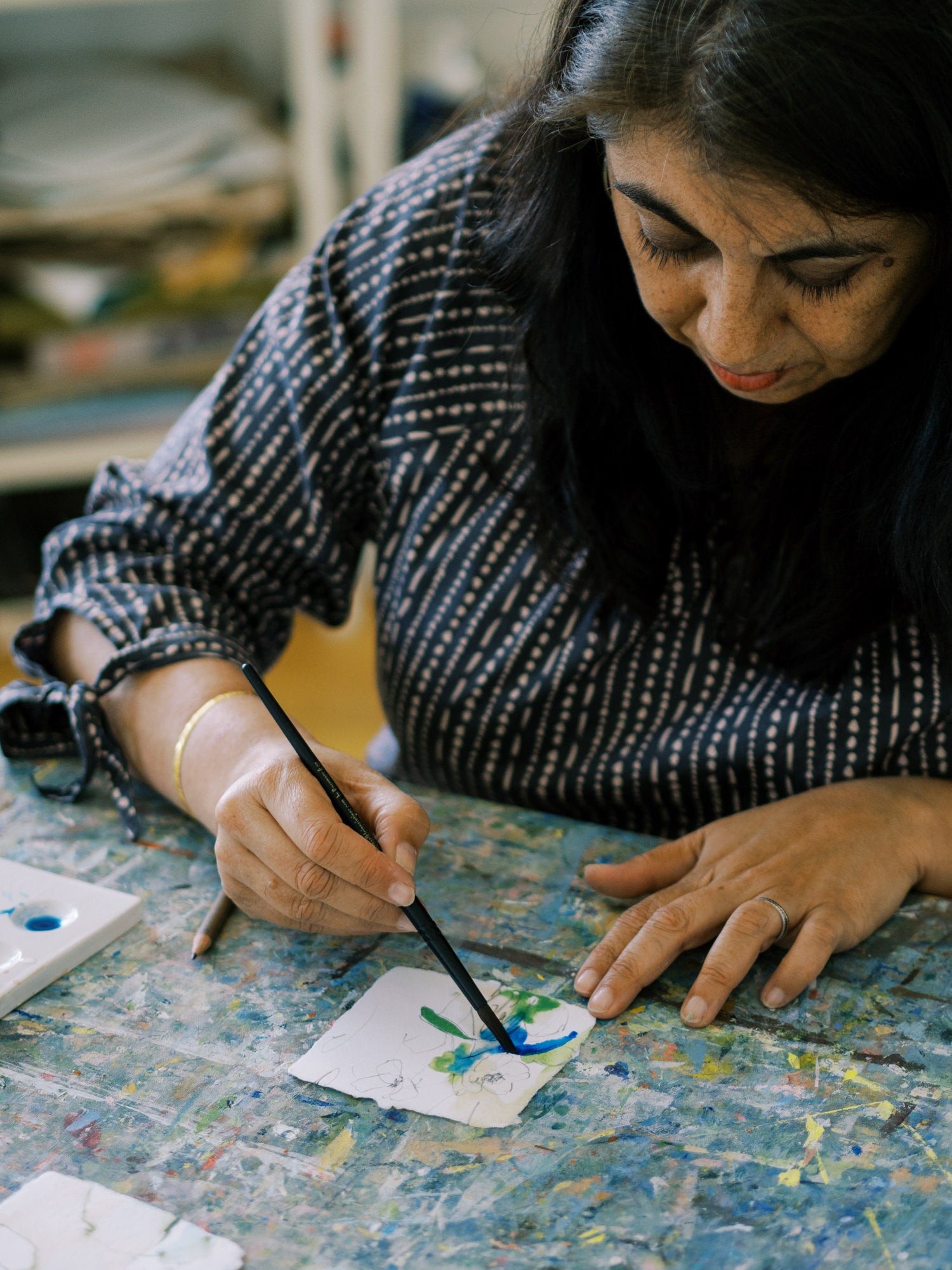 Sonal Nathwani: An artist whose passion for painting on handmade paper is as vibrant as her artwork.