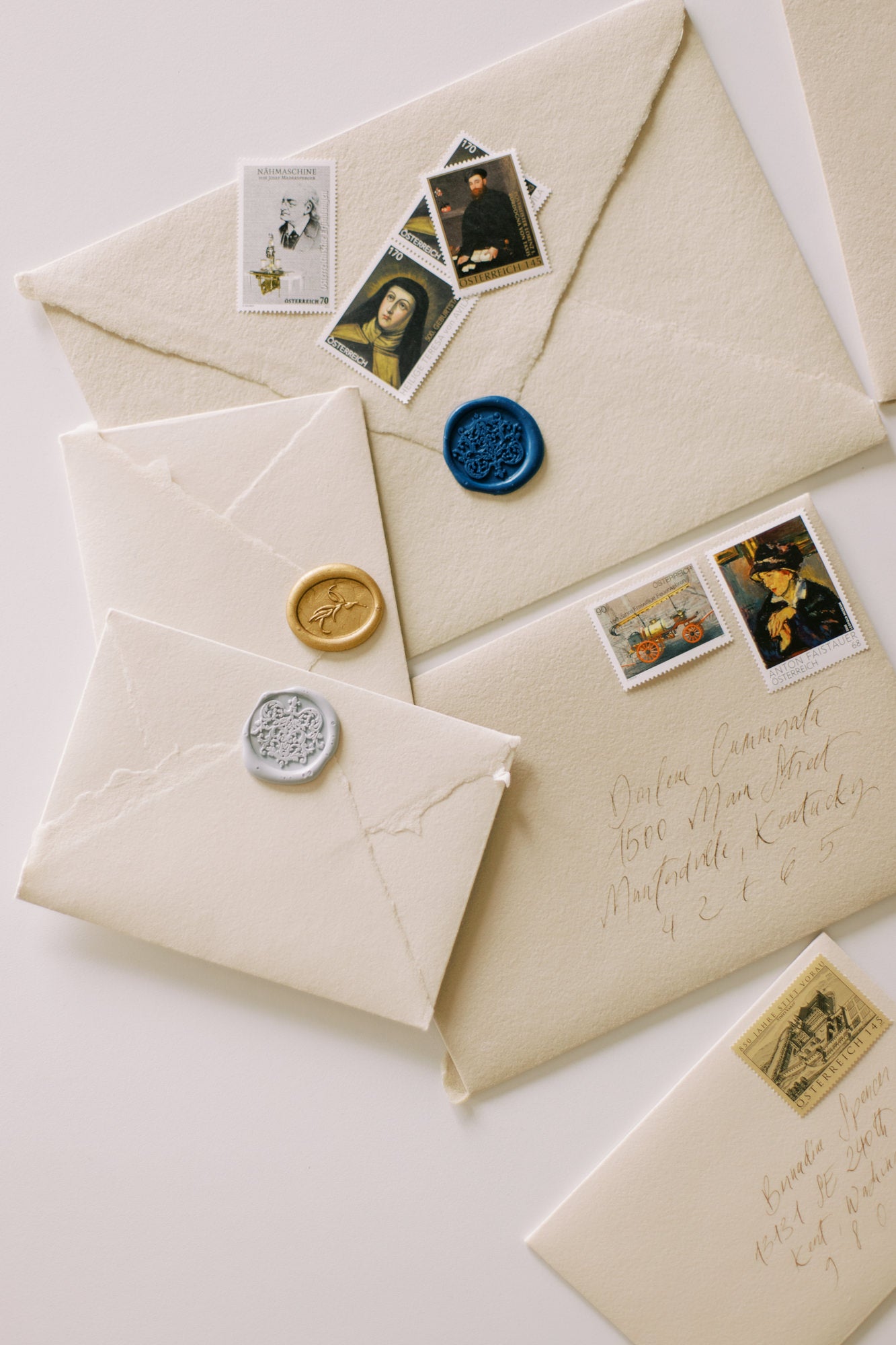 Show your dedication to preserving quality with hand-canceling postage, keeping your exclusive handmade paper intact.