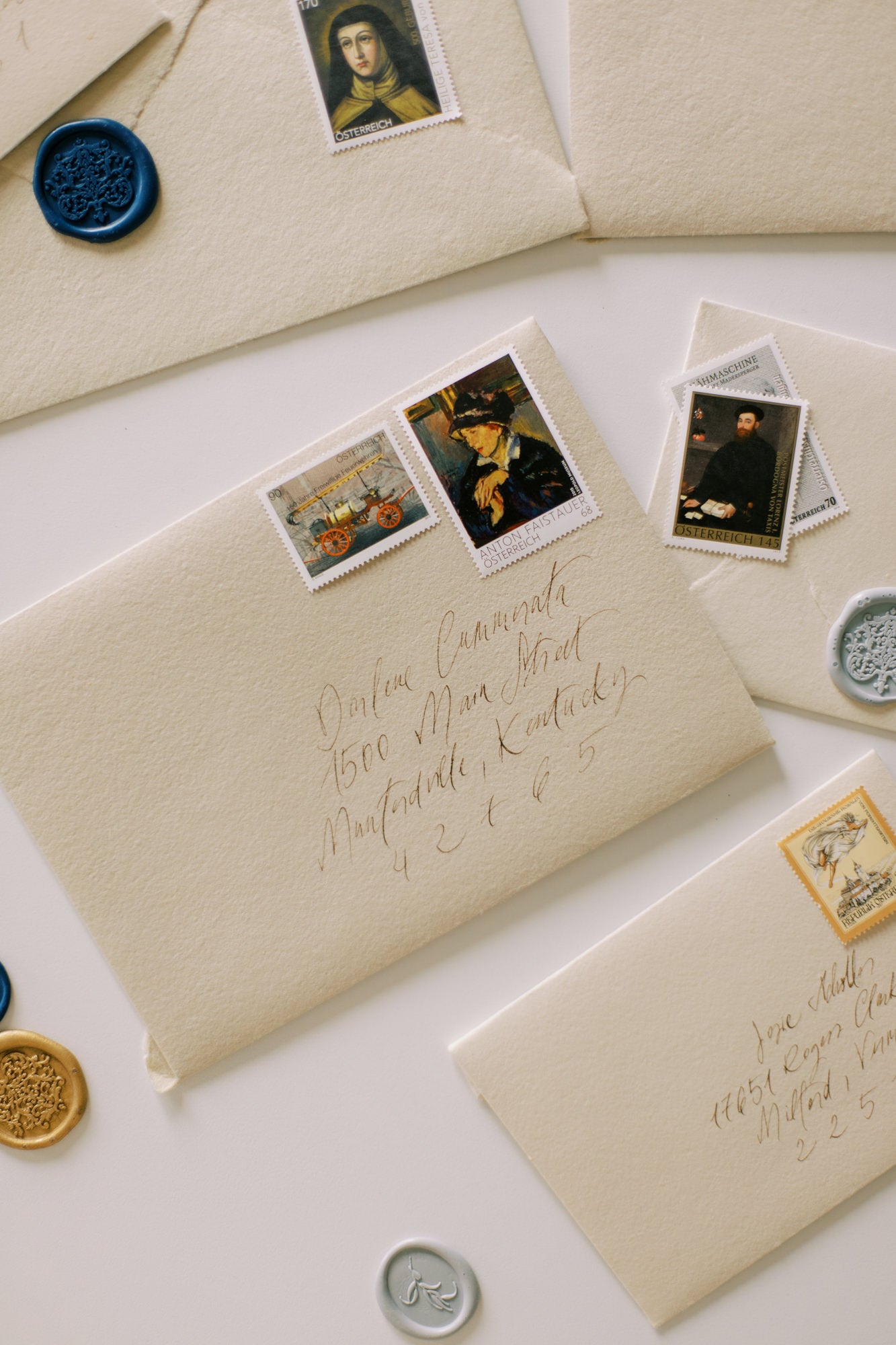 Protect your elegant handmade paper by opting for hand-canceling postage, showing care and attention to detail.