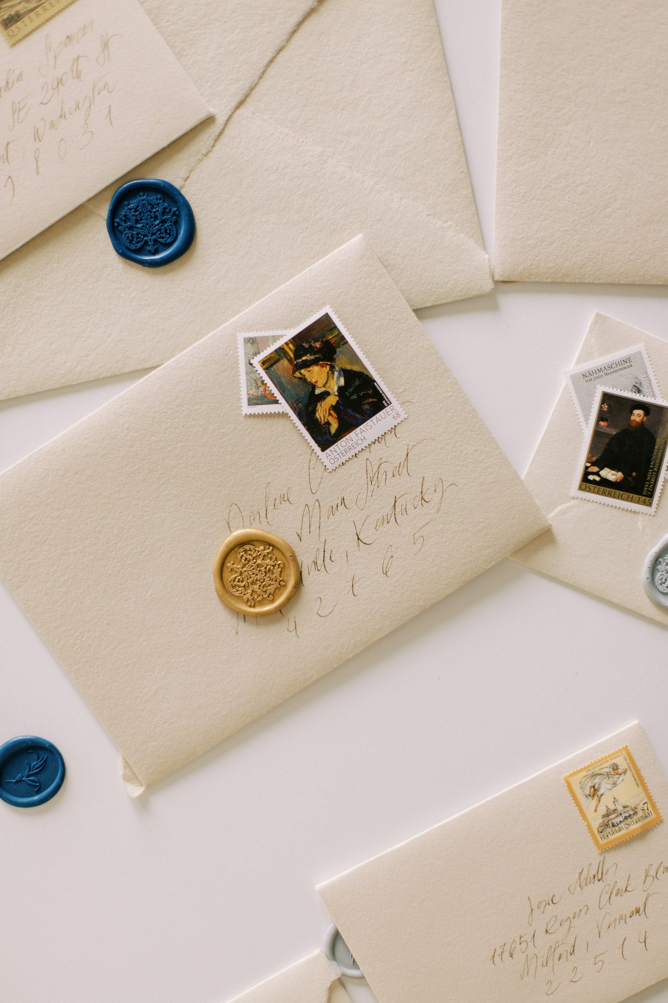 Elevate your mailing experience with hand-canceling postage, safeguarding your stunning handmade paper treasures.