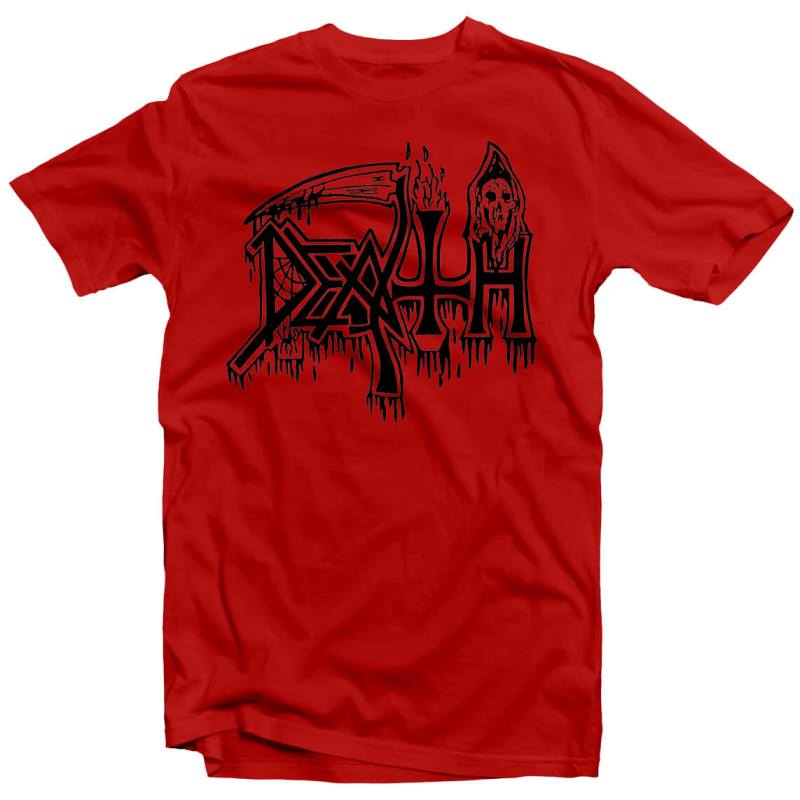 Death - Classic Logo Band T-shirt (Red) | Headbangers Merchandise