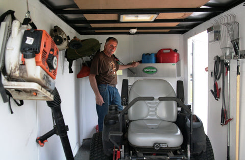 enclosed landscape trailer setup