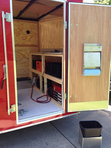 junior workstation from pit products installed in car hauling trailer