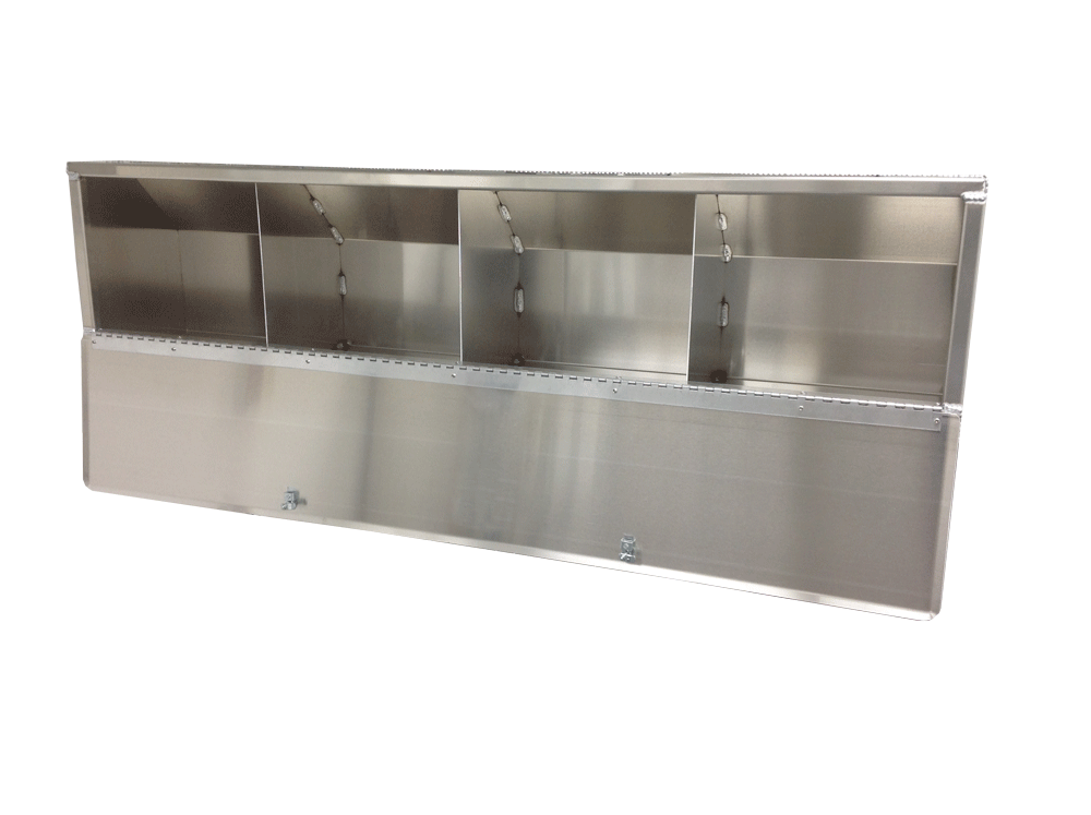 Overhead Trailer Cabinet With Radius Back 64 L X 15 H X 12 D