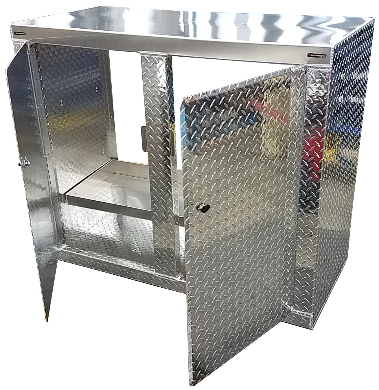 Trailer Storage Cabinet Base 4 Ft 48 L X 40 H X 22 D Aluminum Pit Products