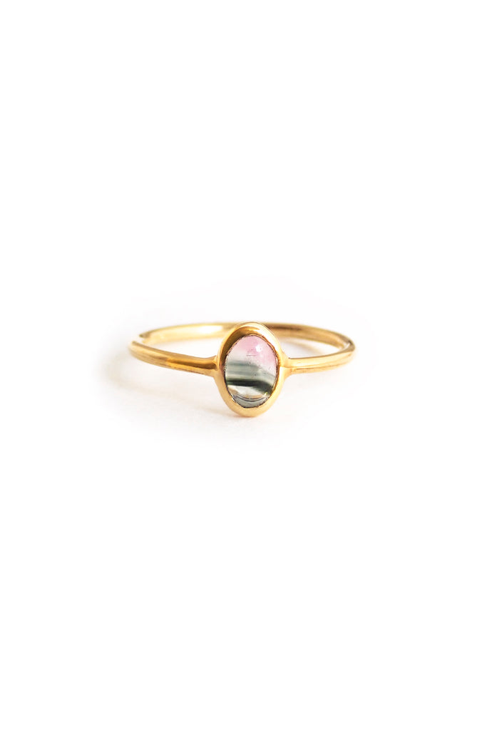 K10】BIRTHDAY RING Bi-color tourmaline #19RK – Pahi AMULET