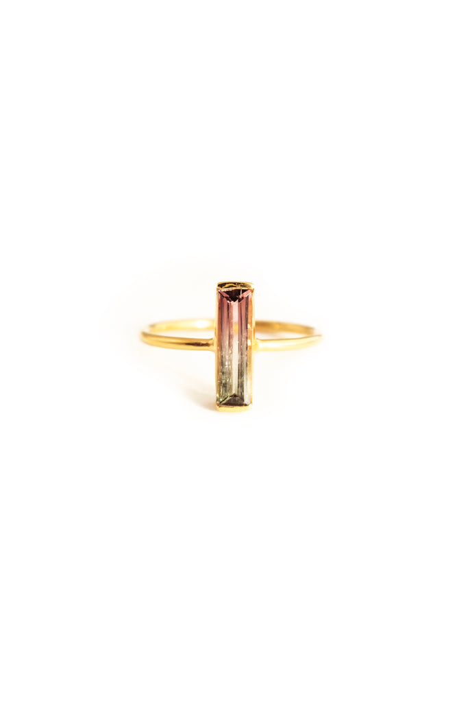 K18】BIRTHDAY RING Bi-color tourmaline #10-1 – Pahi AMULET