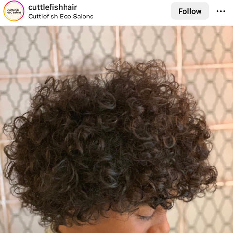 curly natural hair cut and shape round 