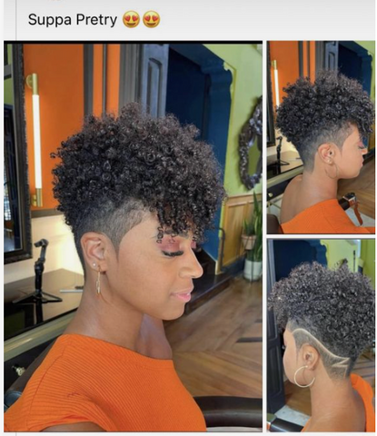 natural hair frohawk haircut 