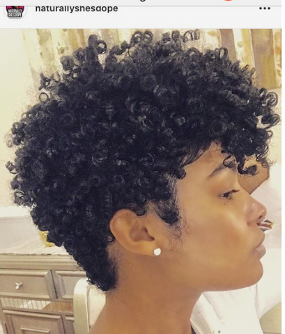 Tapered curly natural haircut