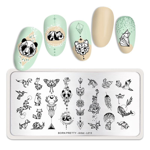 BORN PRETTY Nail Art Stamping Plate - ARTIST L013 | Venus Nail Art Supplies Australia