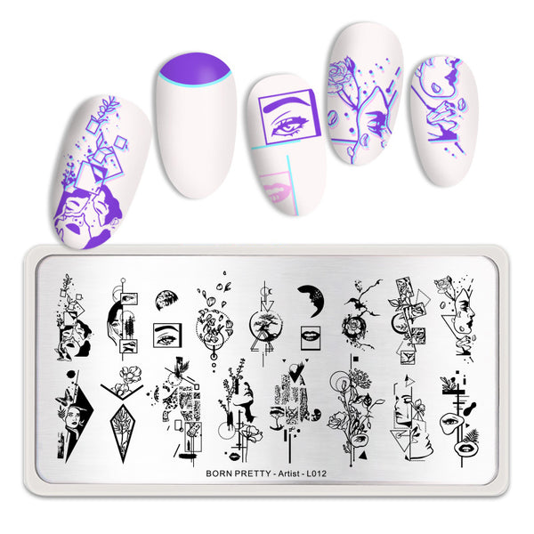 BORN PRETTY Nail Art Stamping Plate - ARTIST 012 | Venus Nail Art Supplies Australia