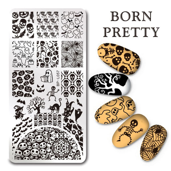 BORN PRETTY Nail Art Stamping Plate - HALLOWEEN BP-L057 | Venus Nail Art Supplies Australia