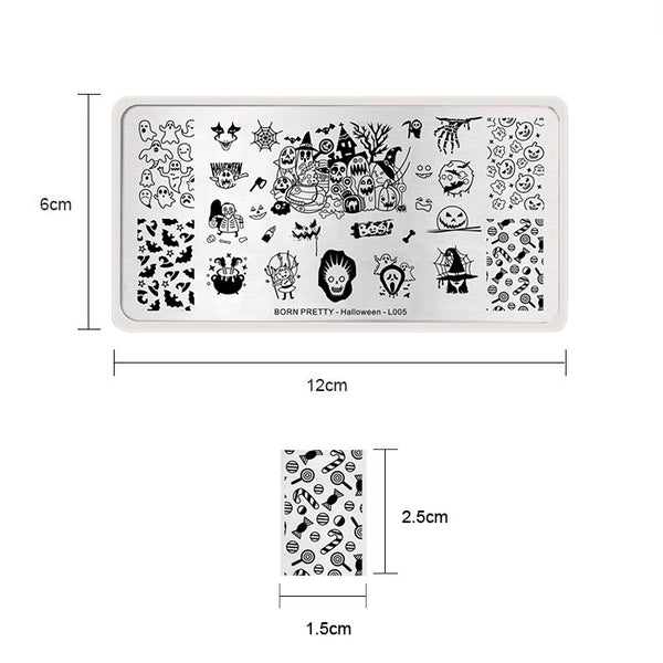 BORN PRETTY Stamping Plate - HALLOWEEN L005 | Venus Nail Art Supplies Australia