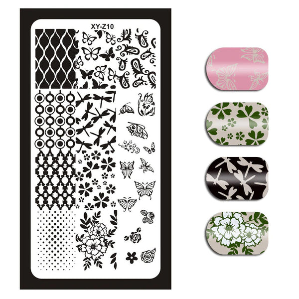 #XY-Z10 Stamping Plate - BUTTERFLIES DRAGONFLIES & PATTERNS