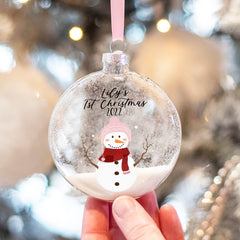 baby's 1st christmas bauble decoration